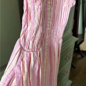 Universal Threads Pink and Red Striped Top